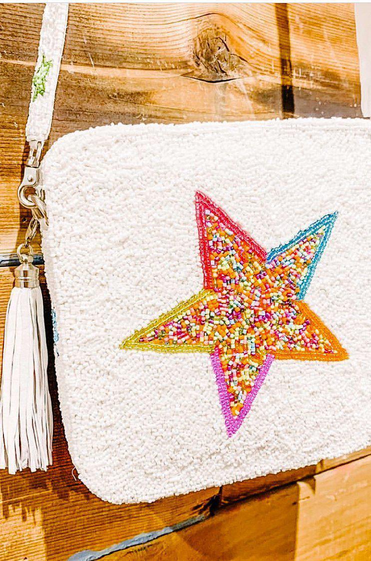 Somewhere Over The Rainbow Beaded Clutch