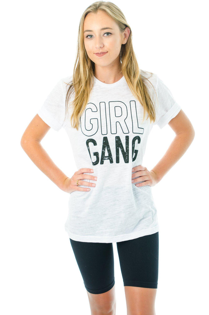 White tee shirt gang store