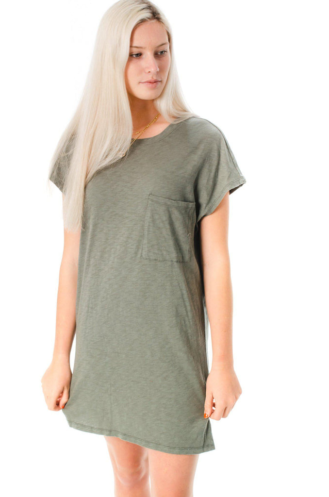 Z Supply Ash Green Pia Slub Dress | Z Supply Pia Slub Dress